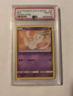 2019 Pokemon Sun & Moon Hidden Fates #32 Mew PSA 10 GEM MINT - Image 1
