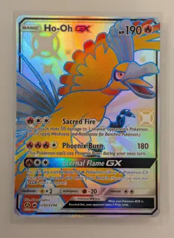 Pokemon Ho-Oh GX Hidden Fates Shiny Vault Holo Rare Full Art SV50/SV94 190 HP - Image 1