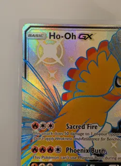 Pokemon Ho-Oh GX Hidden Fates Shiny Vault Holo Rare Full Art SV50/SV94 190 HP - Image 5