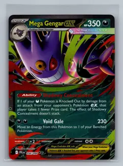 Mega Gengar ex 056/094 Double Rare Phantasmal Flames Pokemon Near Mint - Image 1