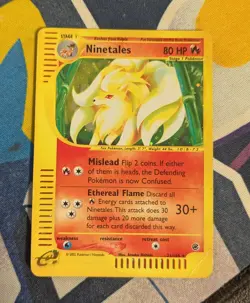 Pokemon Base Set Expedition # 57/165 Reverse Holo NINETALES DAMAGED - Image 1