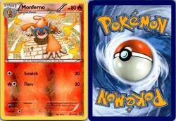 Monferno 19/114 UC Steam Siege Pokemon Reverse Holo NM - Image 3