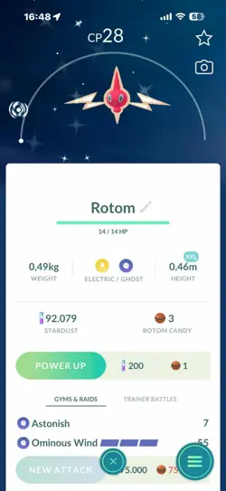 Pokemon Shiny Rotom - XXL size - Level 1 - Tr.a.d.e 20k stardust or P.T.C mini - Image 1