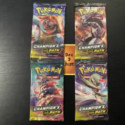 POKEMON CHAMPIONS PATH - 4x Booster Packs - Art Set - Factory Sealed - TCG - Image 1