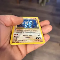 Machamp 8/102 1st Edition Holo Pokemon Card - Image 4