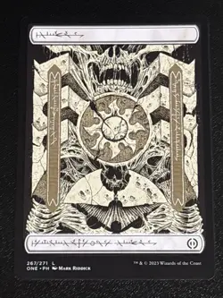 MTG Phyrexia: All Will Be One Plains Full Art Phyrexian 267/271 NM - Image 1