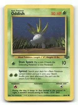 Oddish 58/64 - Jungle Unlimited - Pokemon Card MP - Image 1