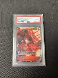 One Piece ST01-012 Luffy OP05 1st Anniversary Alternate Alt Art Parallel PSA 10 - Image 1