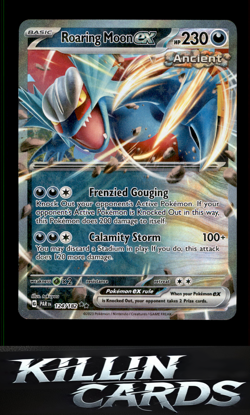 Roaring Moon ex 124/182 Pokemon Double Rare SV04: Paradox Rift Card NM - Image 1
