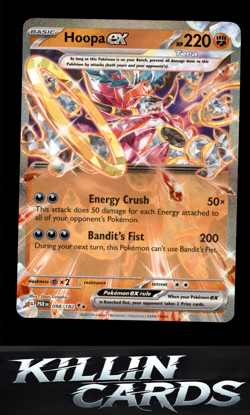 Hoopa ex 098/182 Pokemon Double Rare SV04: Paradox Rift Card NM - Image 1
