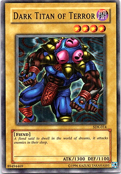 Dark Titan Of Terror SDK-014 Yu-Gi-Oh! Card Moderate Play Unlimited - Image 1