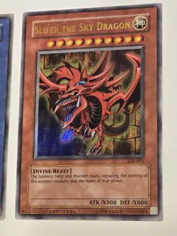 Egyptian God Cards GBI-001 002 003 Ra Slifer Obelisk Set Ultra Rare NM-lp - Image 2