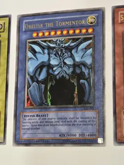 Egyptian God Cards GBI-001 002 003 Ra Slifer Obelisk Set Ultra Rare NM-lp - Image 3