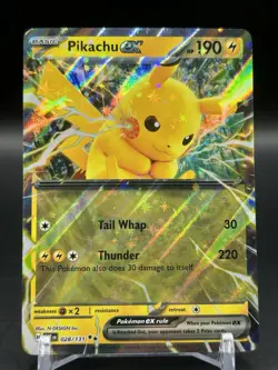 Pikachu ex 028/131 Prismatic Evolutions (PRE) NM Double Rare Pokemon Card - Image 1