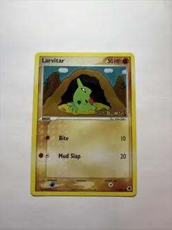Larvitar 51/101 2006 EX Dragon Frontiers Pokemon Card Reverse Holo Stamped LP - Image 1