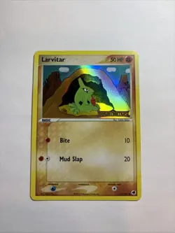 Larvitar 51/101 2006 EX Dragon Frontiers Pokemon Card Reverse Holo Stamped LP - Image 2