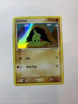 Larvitar 51/101 2006 EX Dragon Frontiers Pokemon Card Reverse Holo Stamped LP - Image 4