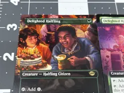 2x Delighted Halfling Extended Art & Full Art Pair 2 Cards MTG Lord Of The Rings - Image 4