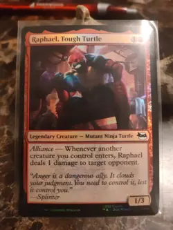 Magic The Gathering TMNT Raphael, Tough Turtle NP NM -foil!! - Image 1