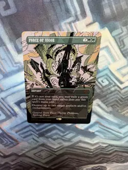 MTG Textured Foil Force of Vigor NM Unplayed OTJ: Breaking News - Image 4