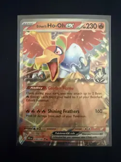 Pokemon TCG: Destined Rivals: 39/182: Ethan's Ho-Oh EX Double Rare (NM) - Image 1