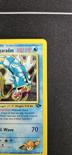 Pokemon Misty’s Gyarados 13/132 Holo Rare Gym Challenge WOTC 2000 Vintage Swirl - Image 2