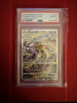 Pokemon TCG Mewtwo VSTAR GG44/GG70 Crown Zenith PSA 10 - Image 1