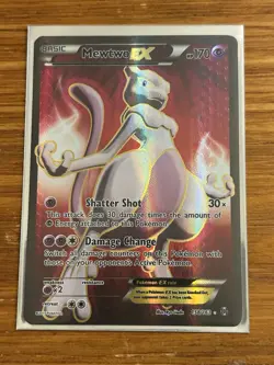 Pokemon TCG Mewtwo EX Full Art Ultra Rare Holo Breakthrough 158/162 - Image 1