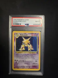 2000 Pokemon Base Set 2 Alakazam #1 - English Holo 1/130 - PSA 8 NM-MT - Image 1