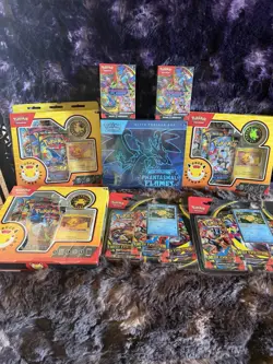 Pokemon TCG Mega Evolutions Phantasmal Flames Lot, Etb, Bb, Blisters, Pokeday - Image 1