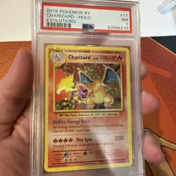 2016 POKEMON XY EVOLUTIONS #11/108 CHARIZARD HOLO RARE PSA 7 - Image 3