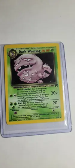 Dark Weezing 14/82 HOLO RARE Pokemon Team Rocket Unlimited NM 2000 Vintage WOTC - Image 1