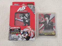 Weiss Schwarz Persona 5 Protagonist Gold Signature T03 SP Foil AND Trial Deck! - Image 1