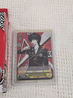 Weiss Schwarz Persona 5 Protagonist Gold Signature T03 SP Foil AND Trial Deck! - Image 2