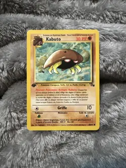 French Kabuto Pokemon Card - Carte Pokemon Kabuto francaise, Set Fossile 50/62 - Image 1
