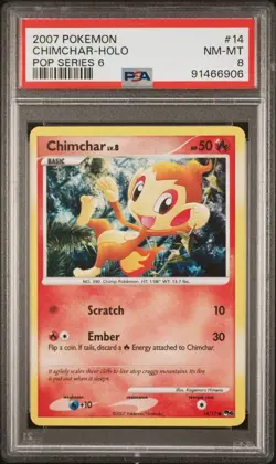 Chimchar Holo 14/17 POP Series 6 Promo PSA 8 NM-MT Pokemon Card - Image 1