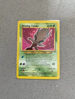 Shining Celebi - 106/105 - Pokemon Neo Destiny Unlimited Holo Rare Card WOTC - Image 1