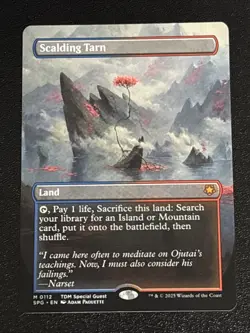 MTG Tarkir: Dragonstorm: Special Guest Scalding Tarn Borderless 0112 NM Mythic - Image 1