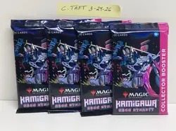 MTG Kamigawa Neon Dynasty Collector Booster Pack 4 Available Sealed New - Image 1