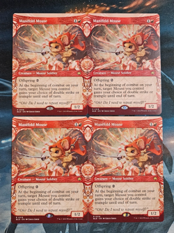 4X Manifold Mouse, Showcase, LP, Bloomburrow, Playset, Magic, MTG - Image 1