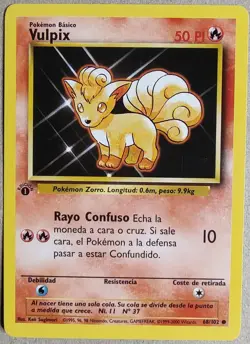 Vulpix - Base Set 68/132 -Spanish 1st Ed. -NM- Pokemon - Free Shipping - Image 1