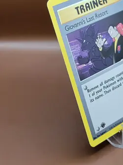 Pokemon 1st Edition Gym Heroes Giovanni's Last Resort Trainer Rare 105/132 LP - Image 3