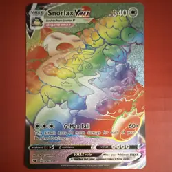 Pokemon Snorlax VMAX 206/202 Sword & Shield Secret Rare Holo 340HP Vmax 2020 - Image 1