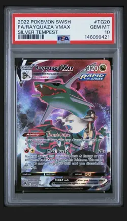 Rayquaza VMAX TG20/TG30 Pokemon Sword & Shield Silver Tempest PSA 10 - Image 1