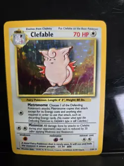 Pokemon Clefable 1/64 No Set Symbol Jungle Holo Rare Misprint 1/64 LP - Image 1