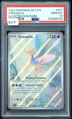 2024 Cresselia #071 Illustrations Rare PSA 10 Pokemon Card - Image 1