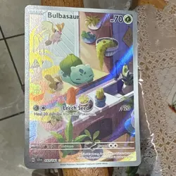 Pokemon Bulbasaur 143/142 Illustration Rare Full Art Holo SV04 2024 Card - Image 1