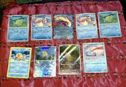 Feebas & Milotic Pokemon TCG Mixed 9 Card Lot AR Full Art Foil Holo +++ - Image 1