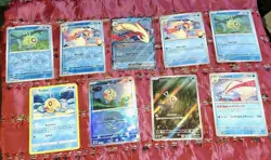 Feebas & Milotic Pokemon TCG Mixed 9 Card Lot AR Full Art Foil Holo +++ - Image 2