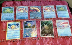 Feebas & Milotic Pokemon TCG Mixed 9 Card Lot AR Full Art Foil Holo +++ - Image 3